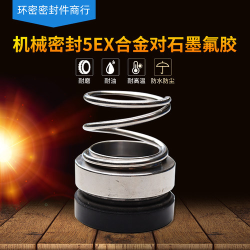 机械密封5EX20/22/25/28/30/35/40/45/50/55合金对石墨氟胶