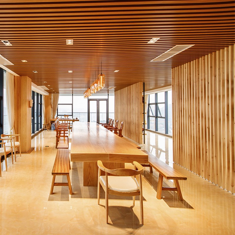 铝方通吊顶室内木纹铝方管U槽铝方通铝型材铝格栅装饰U型铝方通