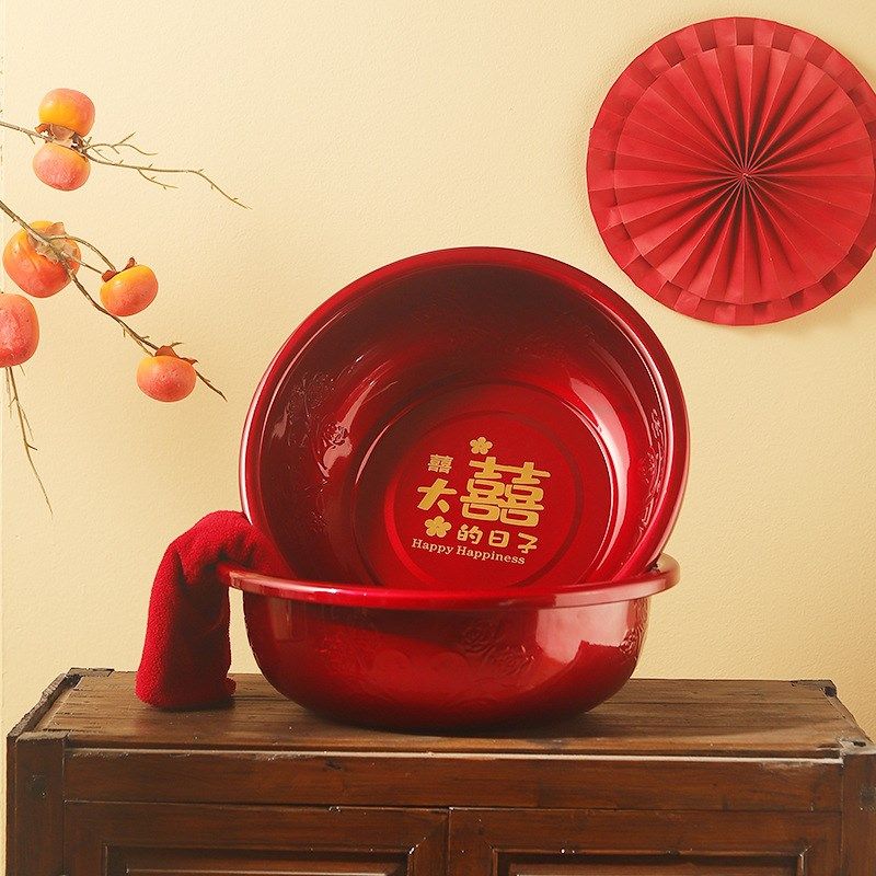 结婚喜盆女方新娘陪嫁脸盆新人出嫁娘家嫁妆洗脸红盆婚庆喜庆用品,节庆用品/礼品,婚房装扮用品,淘宝优惠券,粉丝福利购,淘宝优惠卷