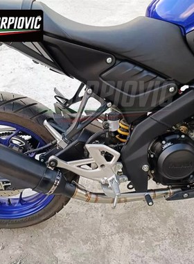 摩托车排气管改装 适用MT15/R15 4V双氧口不锈钢前段 2017-2024年