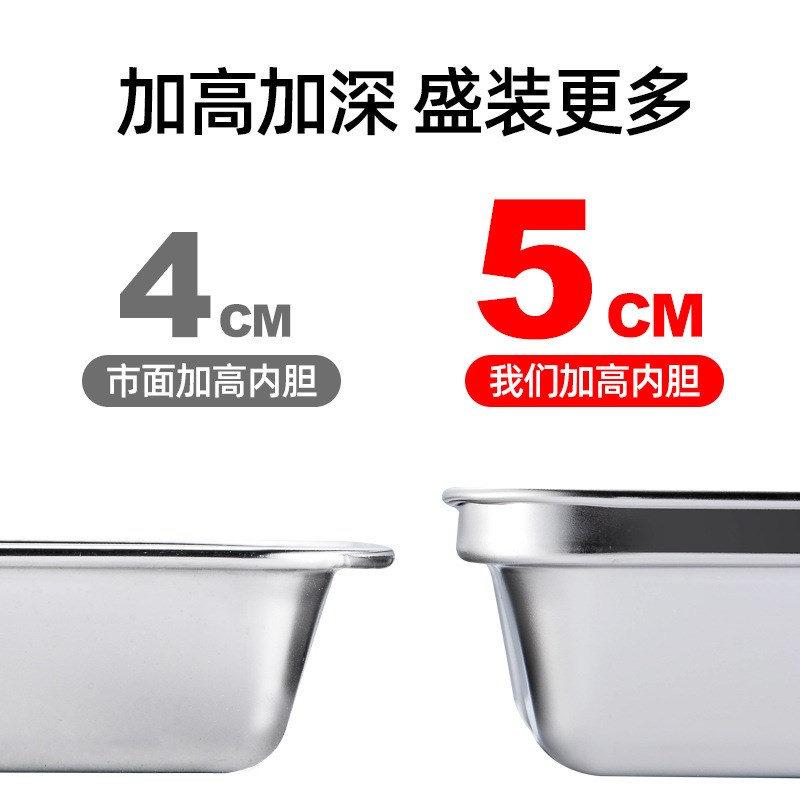 304不锈钢食堂餐盒 密封三格四格五格成人保温 分扣带提手款饭盒