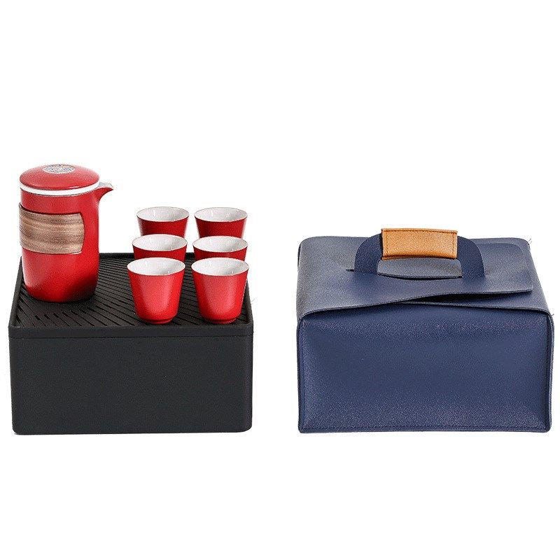 旅行茶具套装一壶六杯带茶盘户外车载便携式收纳过滤泡茶陶瓷家用,餐饮具,旅行茶具,淘宝优惠券,粉丝福利购,淘宝优惠卷