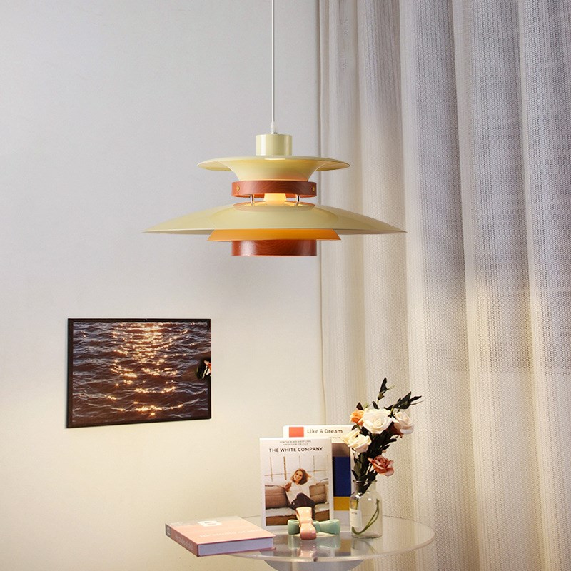 餐厅吊灯中古日式餐桌灯丹麦PH5吧台灯具卧室灯奶油风餐厅灯F117