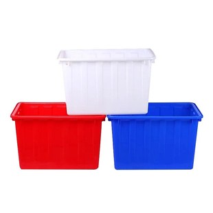 塑料水箱周转箱储水养鱼水产箱运输分拣箱加厚加盖养殖大号水箱