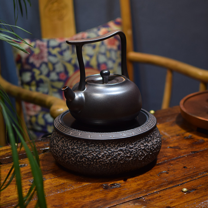 陶龙道 电陶炉煮茶器辐射迷你小茶炉陶壶静音 铁壶银壶