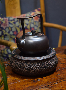 陶龙道 电陶炉煮茶器辐射迷你小茶炉陶壶静音 铁壶银壶