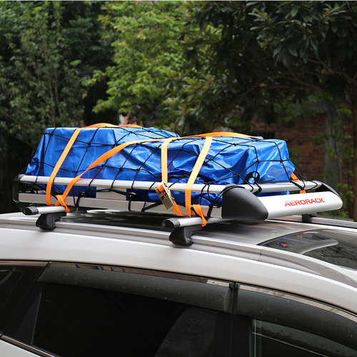 汽车行李架车顶框改装载重行李箱货架横杠防雨布网兜绑绳