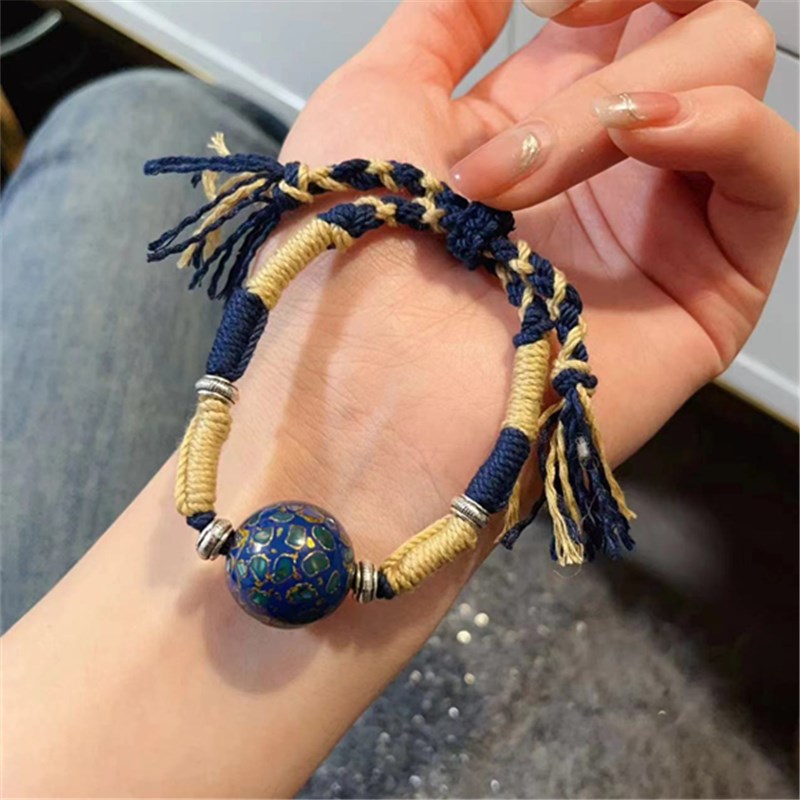 大漆珠手绳 多色选 规格约2mm 每批珠颜色纹路不同】 TY15