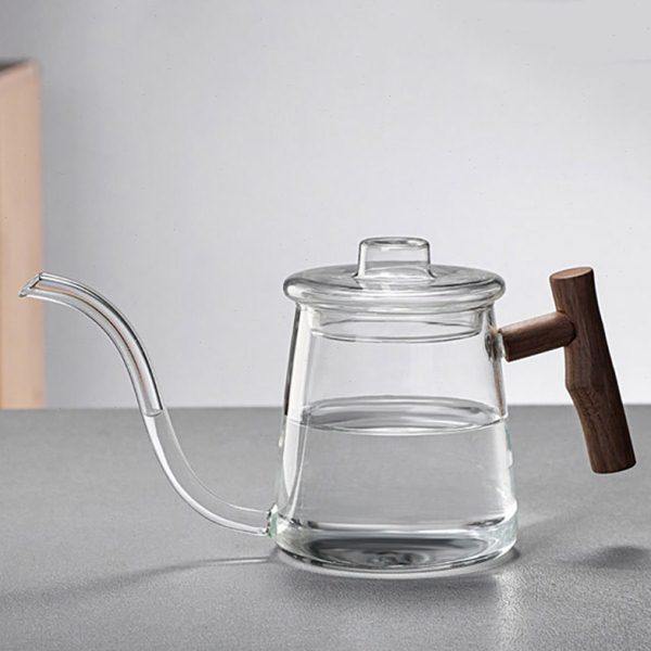 高硼硅玻璃手冲咖啡壶煮家用挂耳长嘴手冲壶细口烧水壶咖啡用具