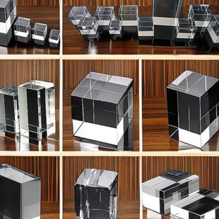 水晶方体 水晶方块 方形水晶玻璃块 水晶玻璃底座 水晶内雕白坯