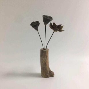枯木复古花插花瓶花器原木简约装饰摆件民宿书房客厅电视柜禅意