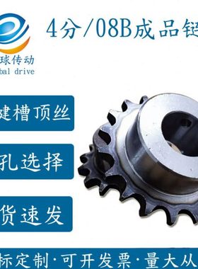 4分08B链轮10 11 12 13 14 15 16 17 18 21齿 成品带键槽链齿轮