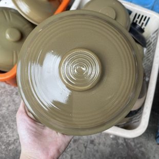砂锅盖子陶瓷砂锅盖绿色黑色白色煲汤锅盖子土砂锅盖炖锅瓦煲盖子