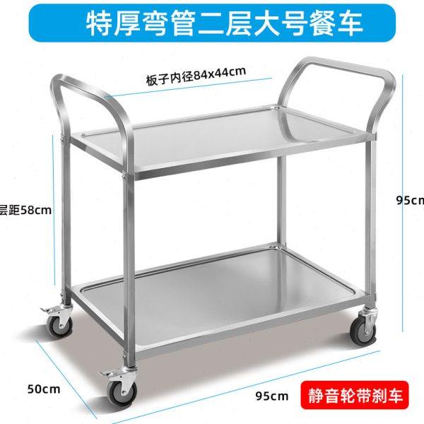 j8大号上菜弯管三层三层移动火锅收餐车收碗不锈钢餐车车餐厅酒g3,商业/办公家具,餐盘收集车,淘宝优惠券,粉丝福利购,淘宝优惠卷