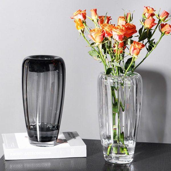 现轻奢透明玻璃花器插花花摆件家居客厅电视柜简约餐桌装饰品,家居饰品,花瓶,淘宝优惠券,粉丝福利购,淘宝优惠卷