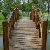 河道木桥 定制防腐木木桥 景区景观木桥 仿古桥 内湖木栈道 拱桥
