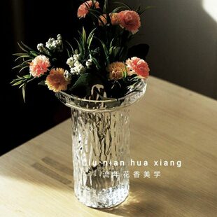 出口瑞典重工极冻巴德尔水晶料玻璃花瓶鲜切花水培插花器家居摆件