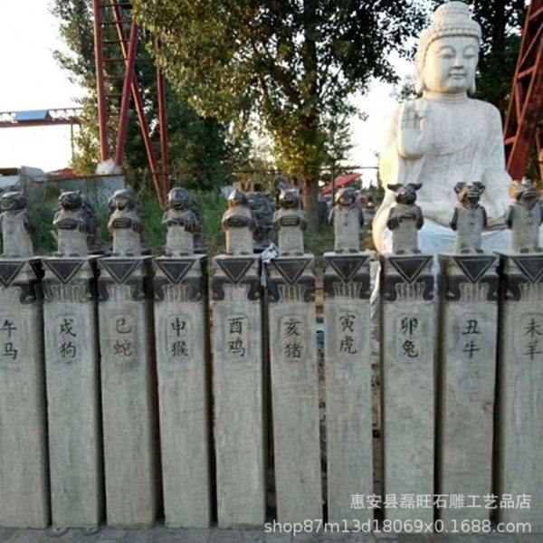惠安石雕拴马桩十二生肖青石仿古做旧拴马柱雕刻酒店园林装饰摆件,家居饰品,石雕,淘宝优惠券,粉丝福利购,淘宝优惠卷