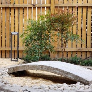 石雕日式石板桥户外别墅庭院流水花园枯山水石桥石拱桥景观