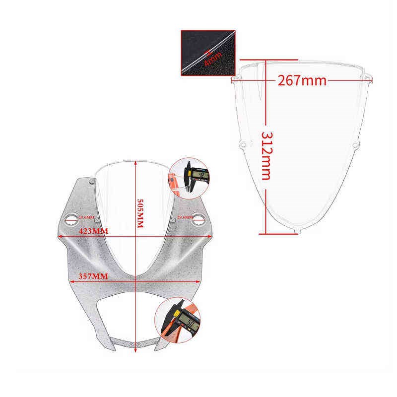 适用RC390改装2l2-23款竞技挡风玻璃大灯罩前脸加高风挡导流罩配