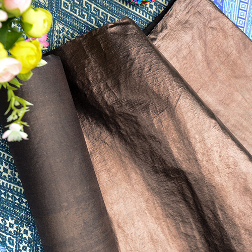 广西侗族传统手工鸡蛋亮布蛋清布  非遗文化少数民族手染布料面料