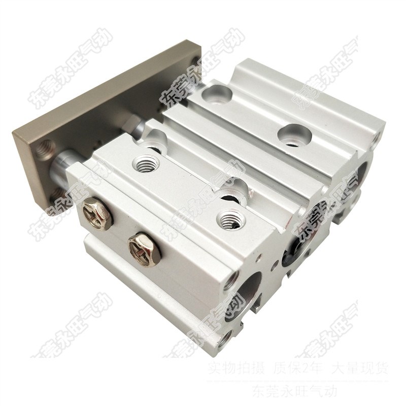 三杆导杆气缸MGPM16-125AZ/150AZ/175AZ/200AZ/250AZ/300AZ带缓冲