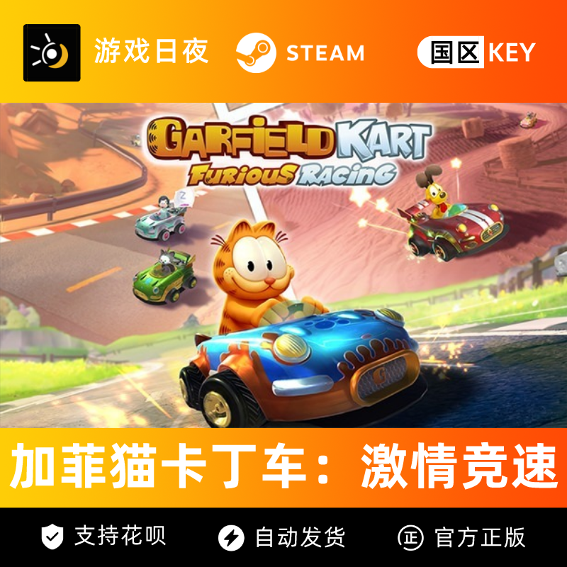 steam正版游戏 加菲猫卡丁车 激情竞速 游戏全球key激活码国区