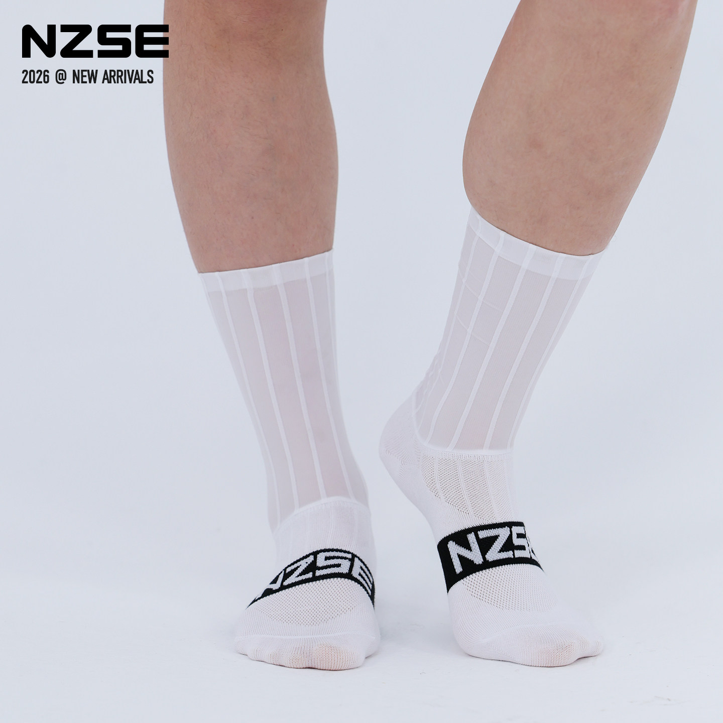 NZSE高弹气动骑行袜男女款中长筒图片