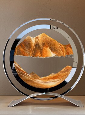 家居饰品客厅玻璃创m意流沙画轻奢沙盘摆件摆设桌面玄关酒柜电视