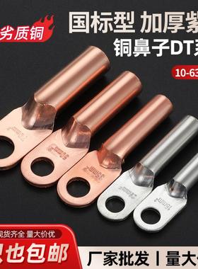 国标DT铜接线端子接线端子电线铜线鼻子镀锡铜接头//平方铜线耳