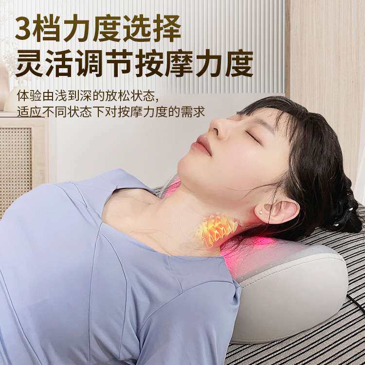 新款颈椎按摩枕腰部腿部背部红外加热一件代发揉捏家用多功能仪器