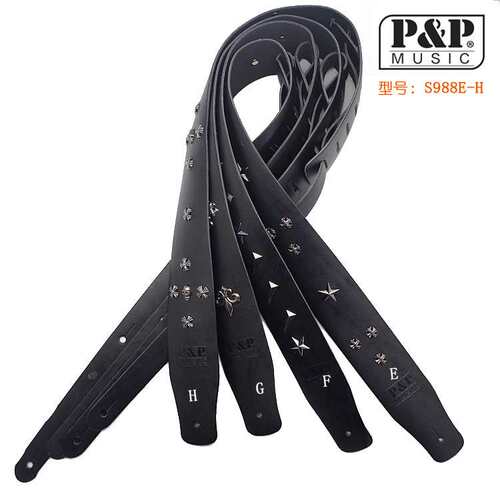 吉他背带 真皮 电吉他背带 寬肩帶 贝斯背带guitar strap