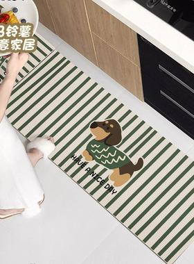 卡通厨房地垫耐脏吸水吸油地毯软硅藻泥垫子防滑速干可擦免洗地毯