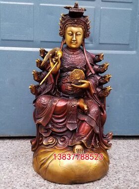 黄铜地母娘娘铜像铜后土夫人地母元君铜像家用工艺礼品摆件定做