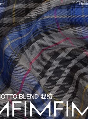 意大利工厂BONOTTO涟雾高货54%PL44%WV2ê格纹 宽:140CM重:320GR