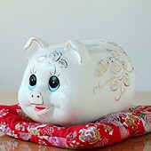 包邮 陶瓷存钱罐大号 储钱罐小金猪儿童生日礼物 创意 储蓄罐超大