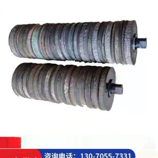 砂石料轮胎托辊胶圈无动力滚筒输送带托辊缓冲拖辊定制输送机滚轴