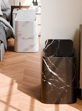 年新的B&B酒店垃圾桶盖客厅浴室大理石方形垃圾桶家