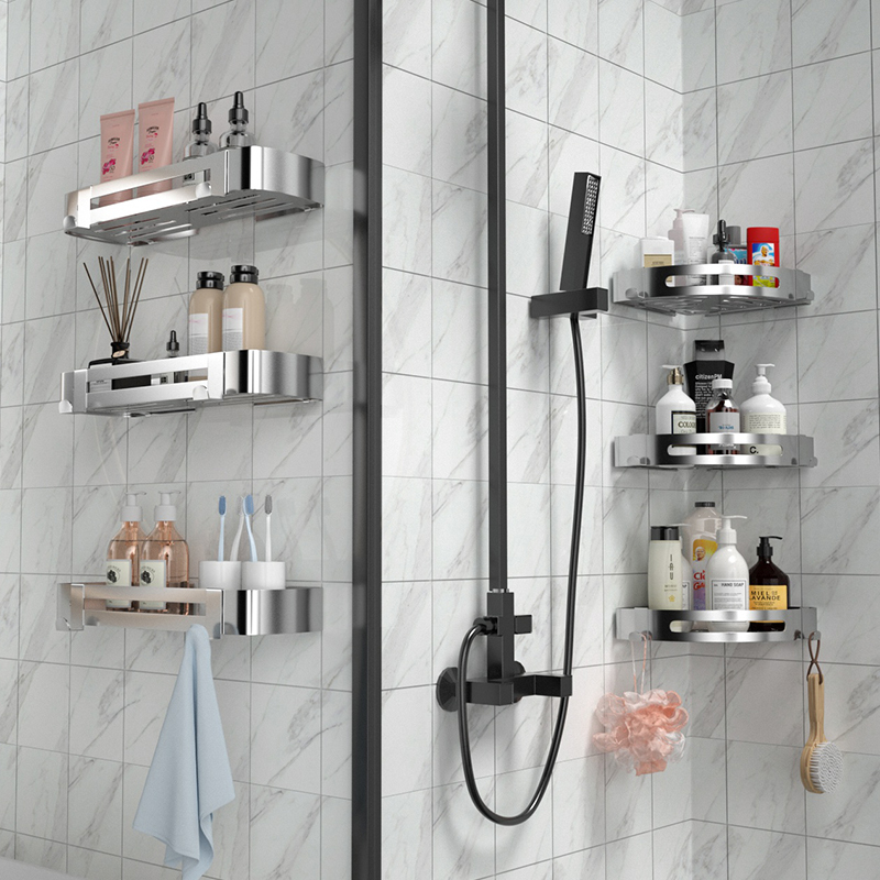 浴室三角置物架免打孔壁挂洗漱台C洗手厕所卫生间用品墙角收纳架