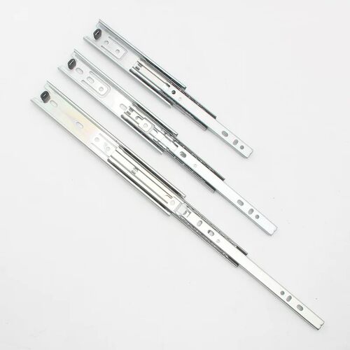 30mm超薄抽屉窄形三节轨薄款静音轨道滑道电脑桌键盘托架导轨橱柜