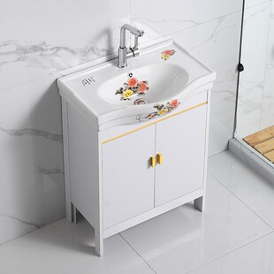 现代简约太空铝浴室柜卫生间阳台洗手盆柜组合洗脸盆洗漱台面池盆