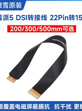 树莓派5 22Pin转15Pin转接线 FPC连接线 DSI软排线 线长2/3/500mm