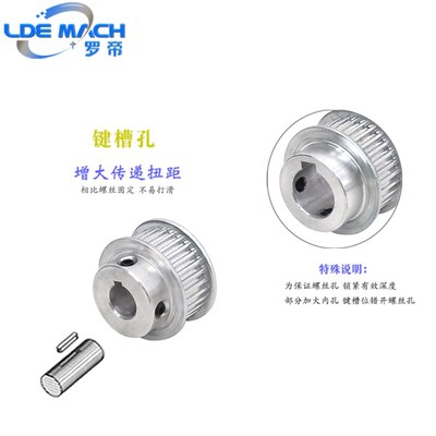 同步轮S3M60齿/T槽宽11BF型STS S3M型带台阶带凸台同步带轮成品孔