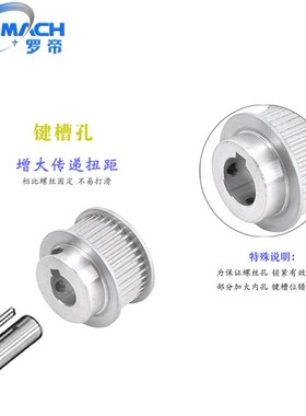 同步轮S3M36齿/T槽宽16BF型STS S3M型带台阶带凸台同步带轮成品孔