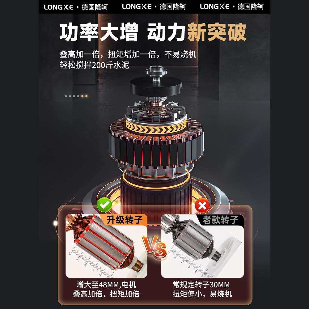 手持食品肉馅电动搅拌器商用油漆涂料打灰腻子粉水泥搅拌机工业级