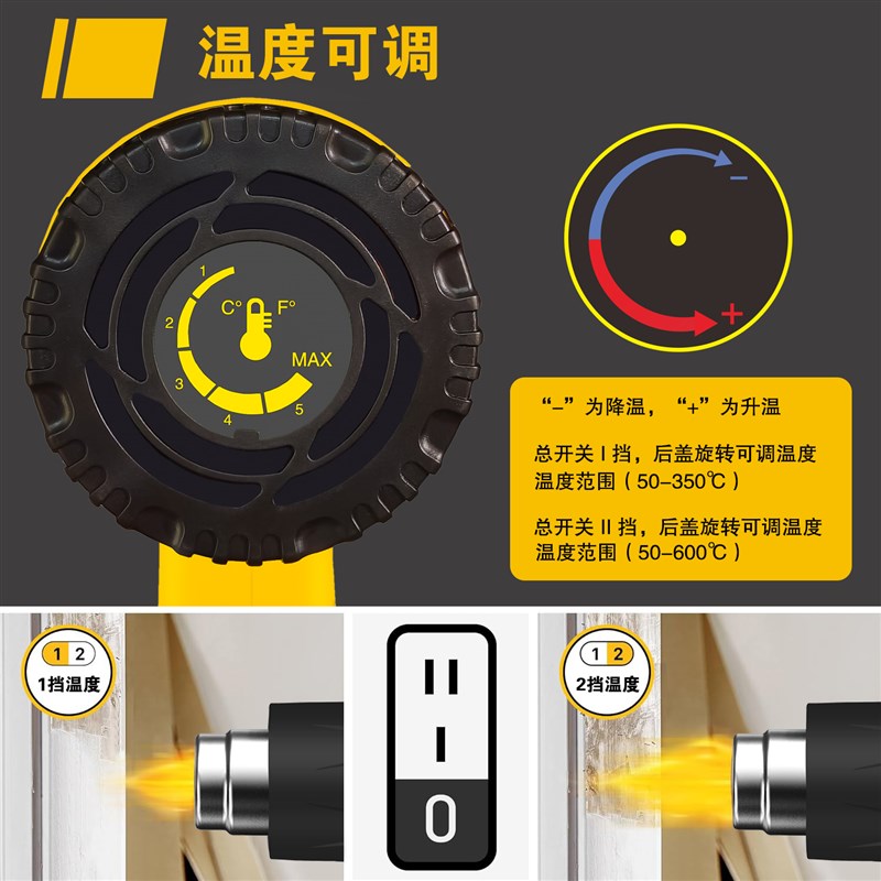 厂家供应工业热风枪家用DIY18A00W无极调温热风枪烤枪热缩枪薄膜