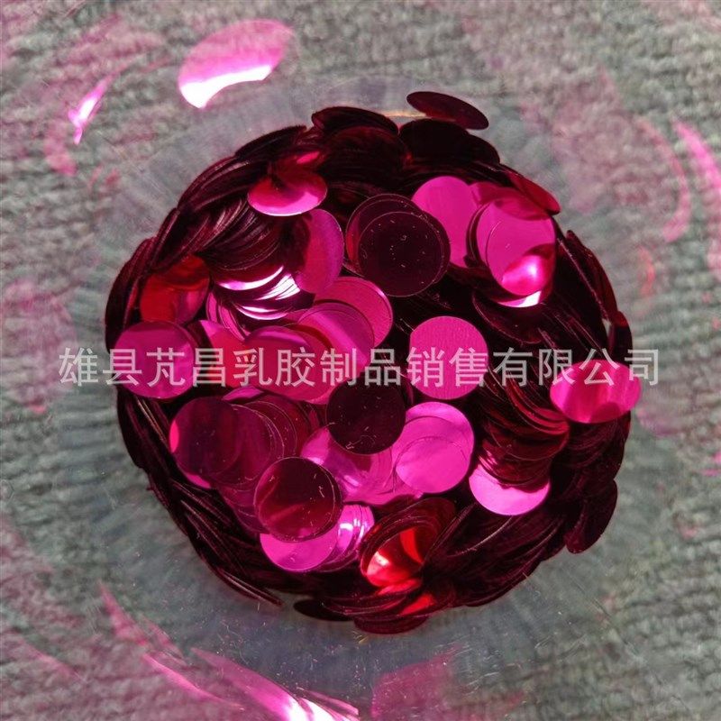 500g装气球金j色圆形亮片波波球亮片填充物透明球圆形彩色纸屑亮