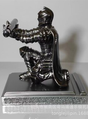PenHolder执s行官骑士笔座士兵盔甲英雄笔架展示架文具笔筒