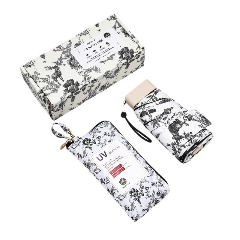 Mamoru新款小巧迷你便携防晒晴C雨两用折叠雨伞太阳伞遮阳防紫外