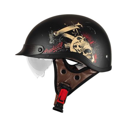 3C认证头盔夏季复古半盔工厂DOT外贸机车瓢盔P国标A类电动车安全